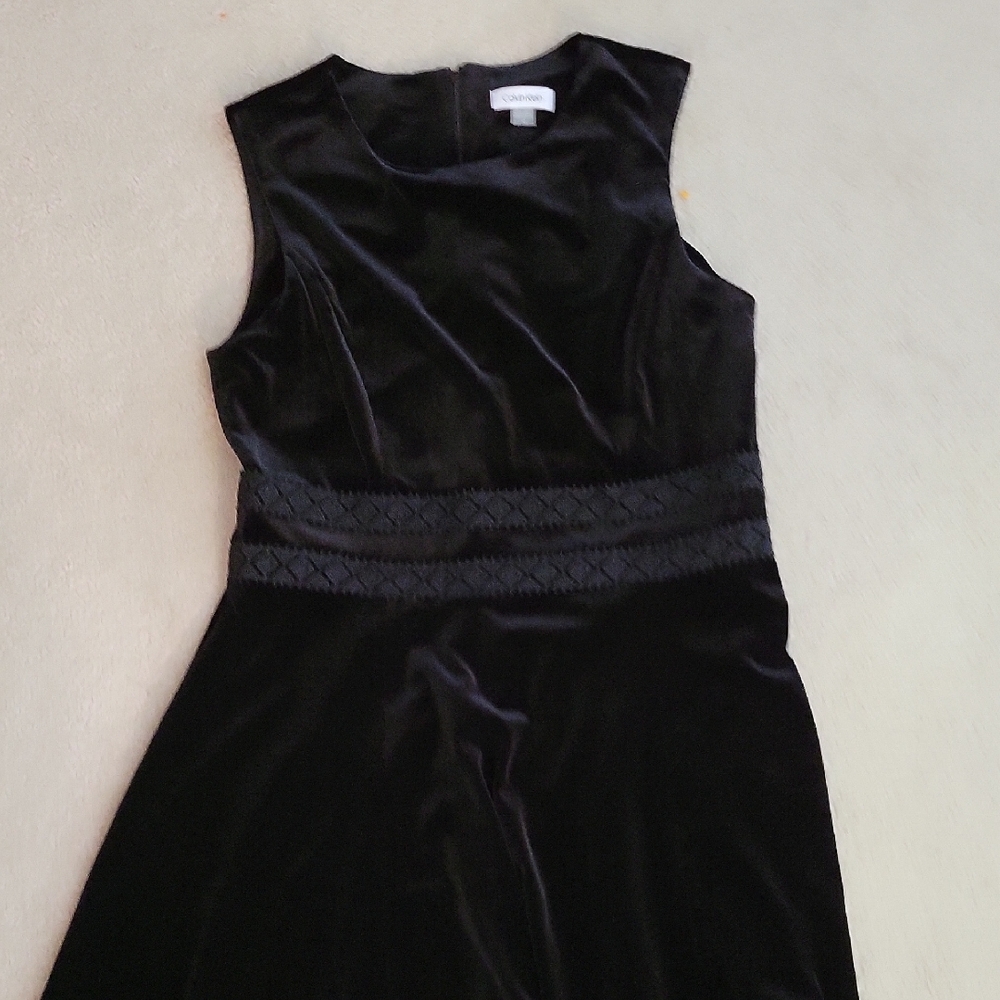 Calvin Klein Black Sheath Midi Dress